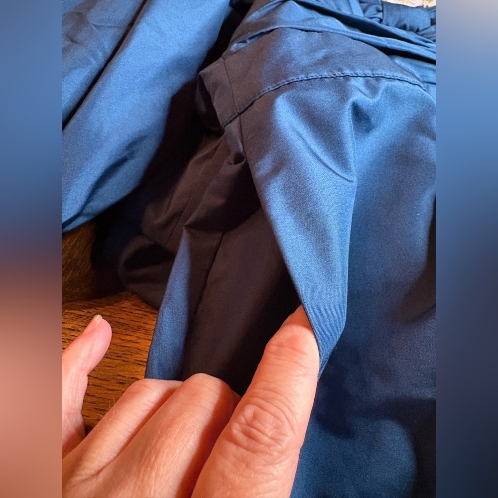 Self-Portrait Blue Taffeta Strapless Jumpsuit. Size 2 - Picture 12 of 12